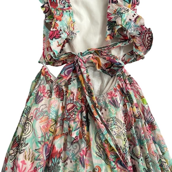 Zimmerman the Lovestruck Ruffle Maxi Dress Flaming Hearts Print size 0 | US 4 - Picture 9 of 16